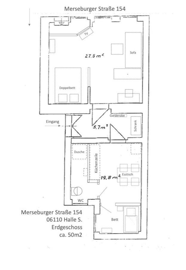 Appartement "Gudrun" Inklusive Parkplatz Halle  Eksteriør billede